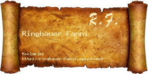 Ringbauer Fanni névjegykártya